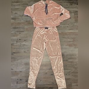 Spyder Pink Velour Pajama Set